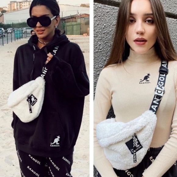 NWT Kangol x H&M Faux Shearling Waist Bag - Picture 4 of 4